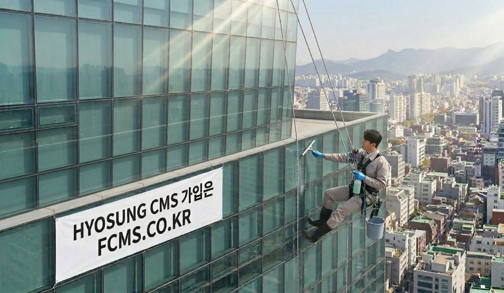 건물 외벽 청소 용역비 수납